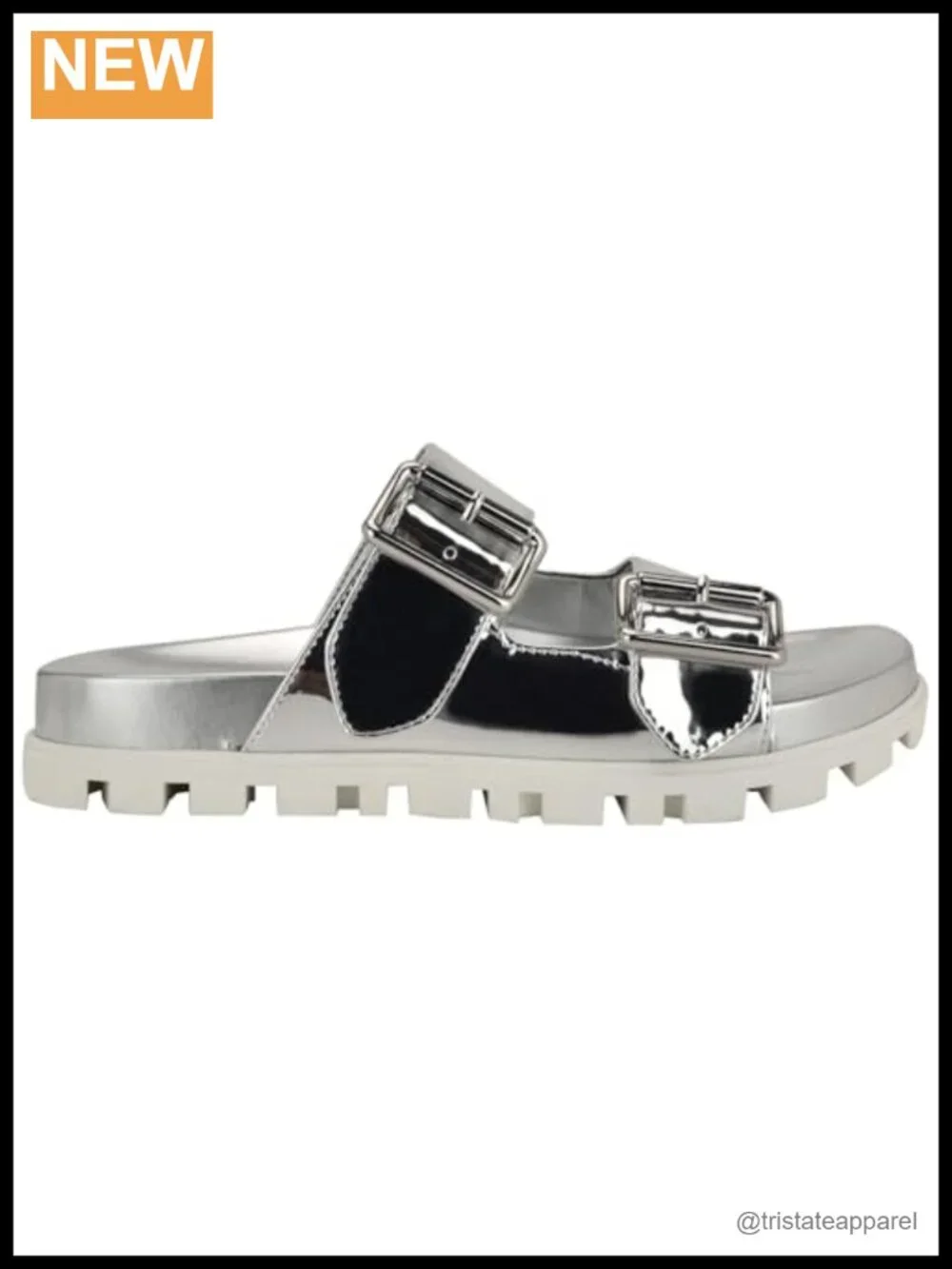 Nine West Timma Platform Heeled Sandals Slip-On Double Strap Casual